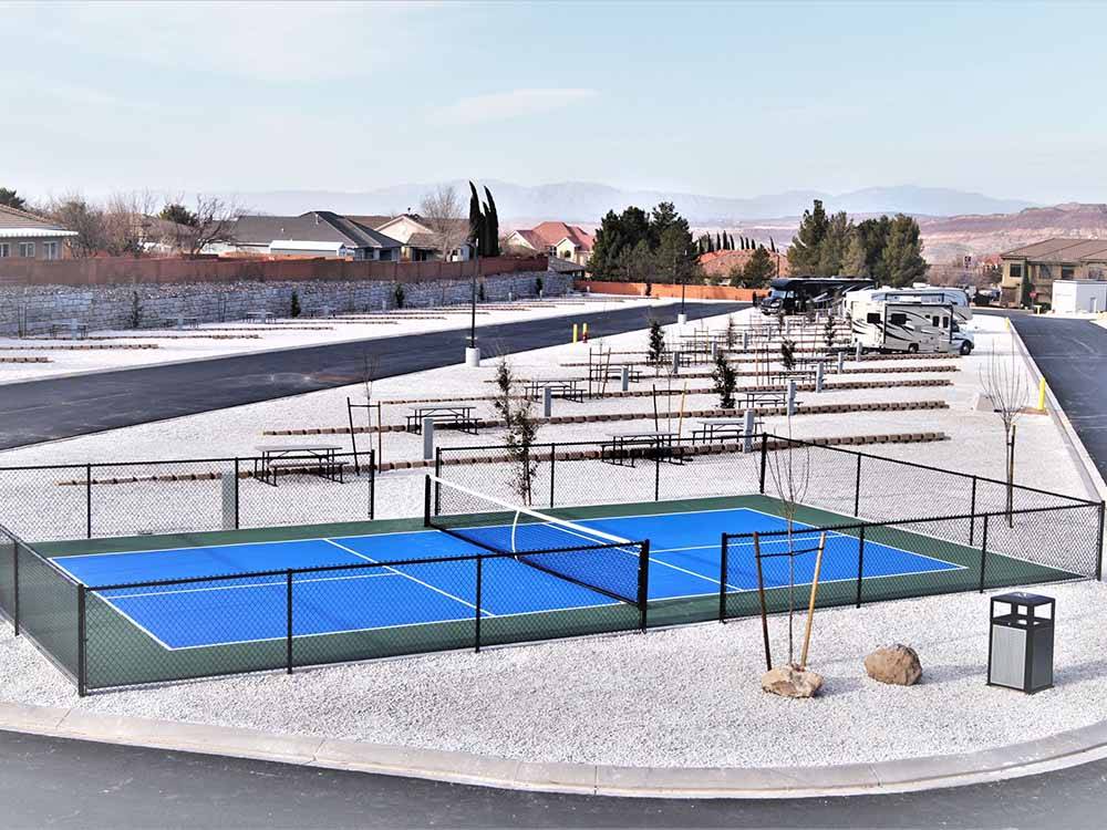 The pickleball court at SAND HOLLOW RV RESORT