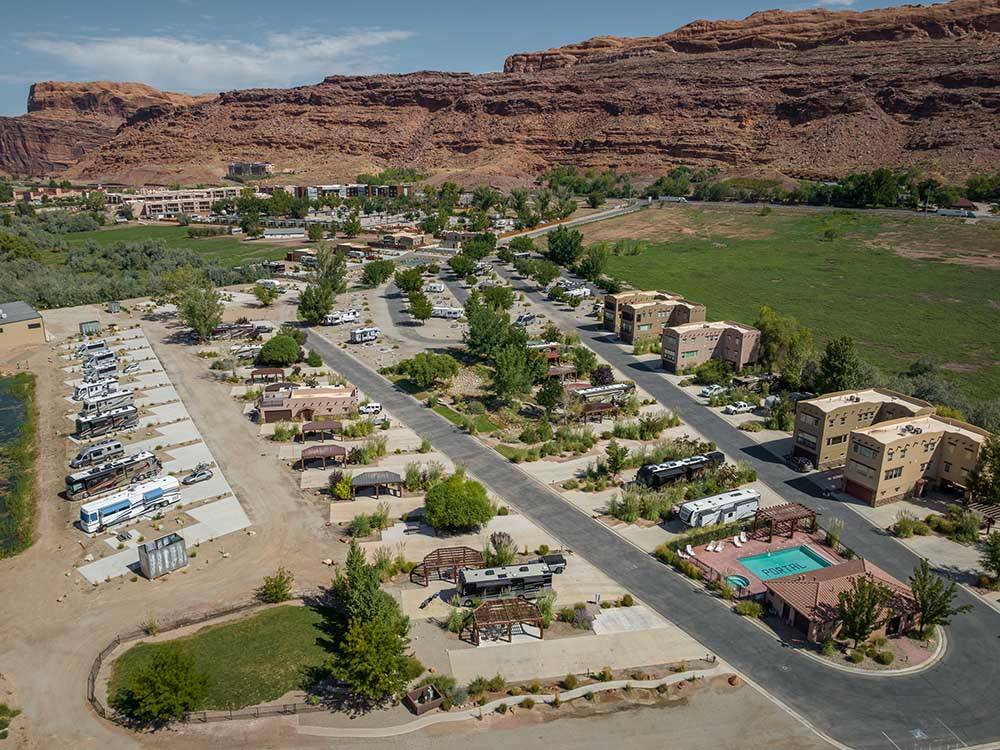 Overhead view of property at PORTAL RV RESORT