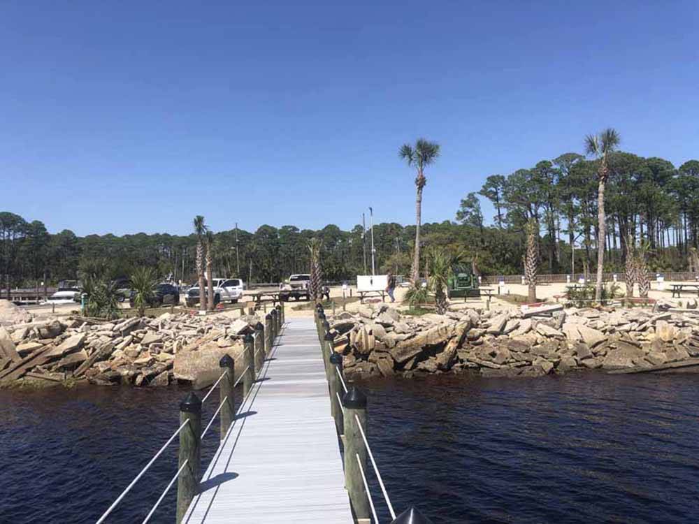 A view from the pier at BAYSIDE RV RESORT AND MARINA