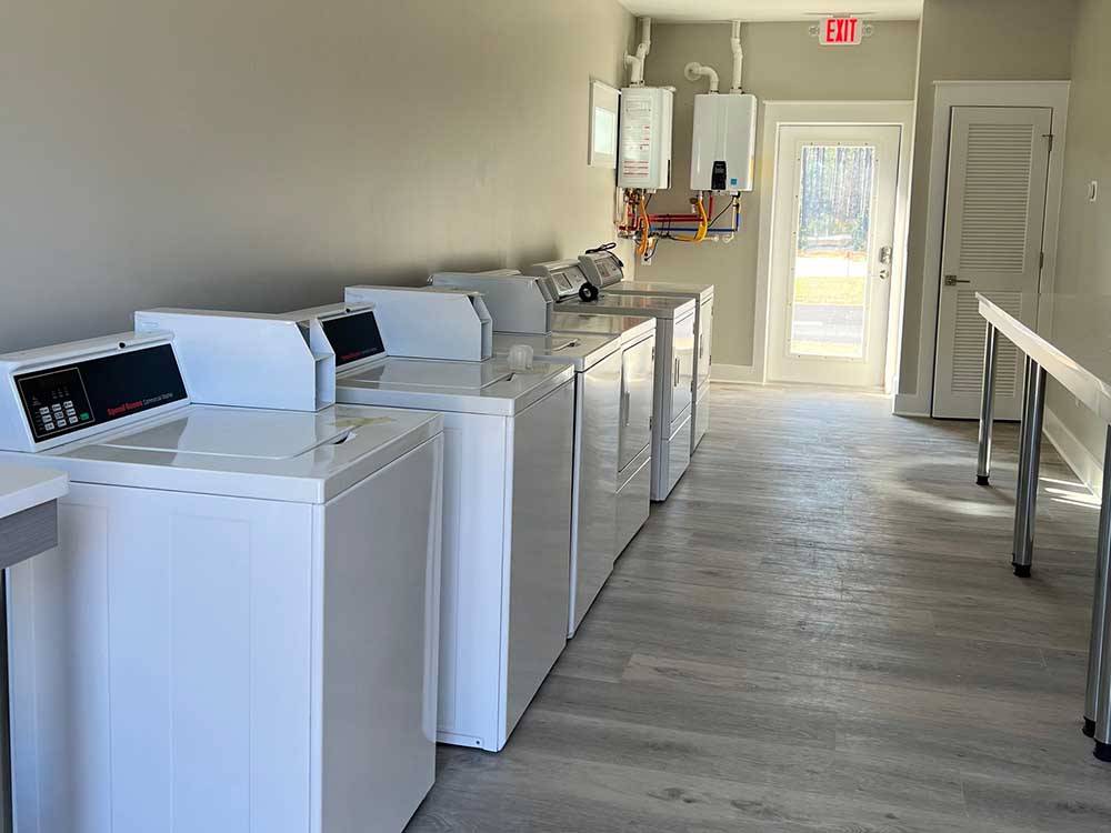 The renovated laundry room at 30A LUXURY RV RESORT
