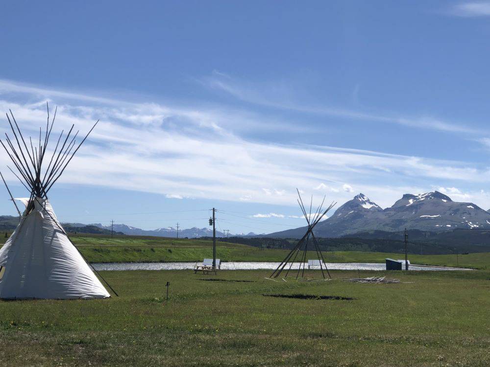 Tipi area of the park at Buffalo Calf Campground