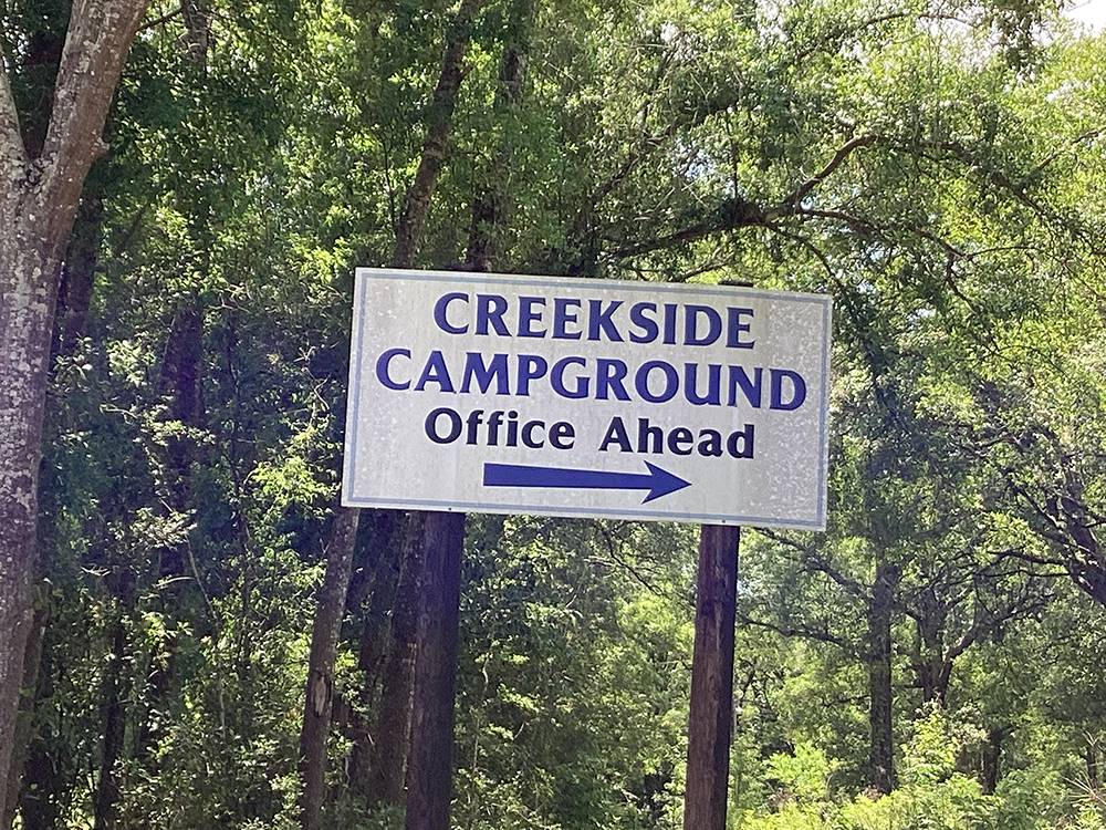 Entry at Creekside Campground