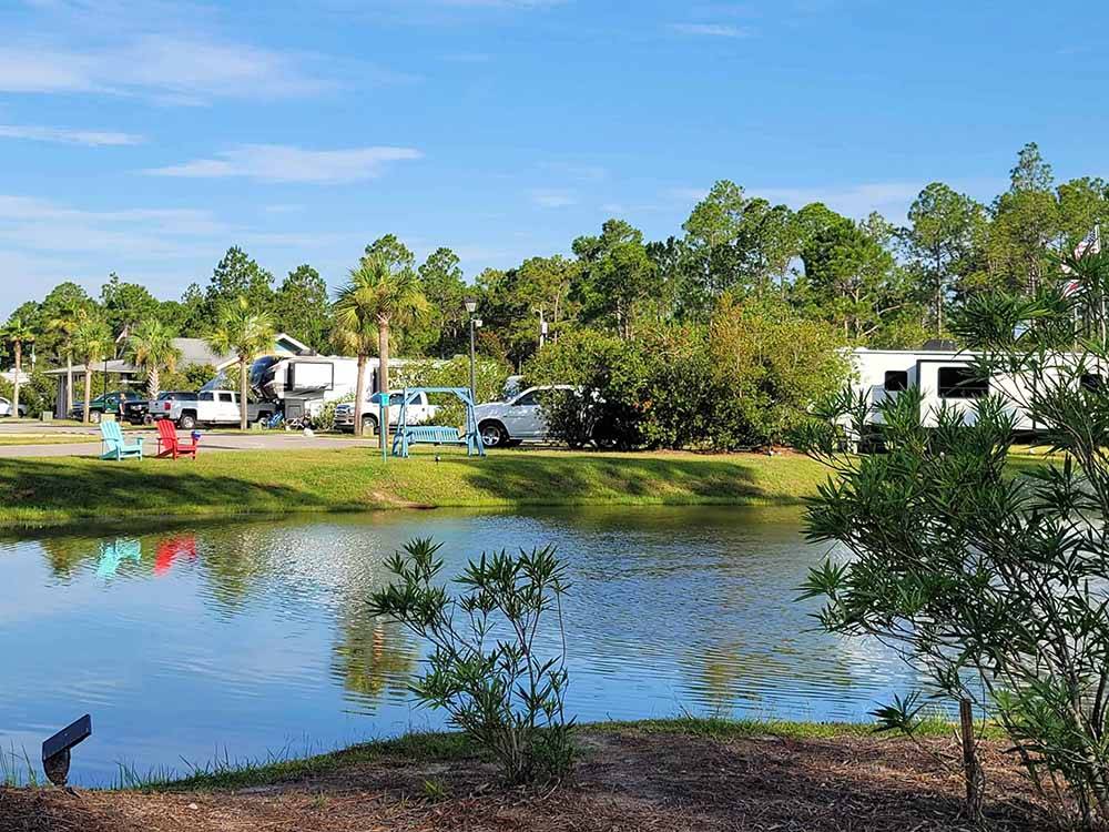 RV sites overlooking the water at SUGAR SANDS RV RESORT