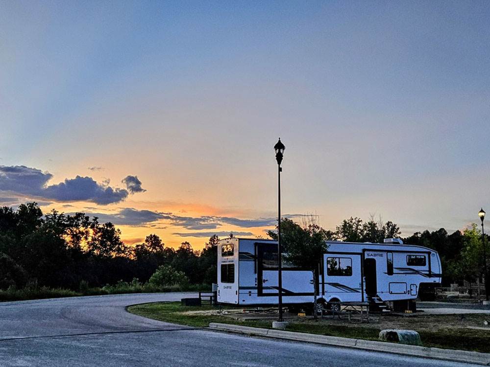 The park at sunset