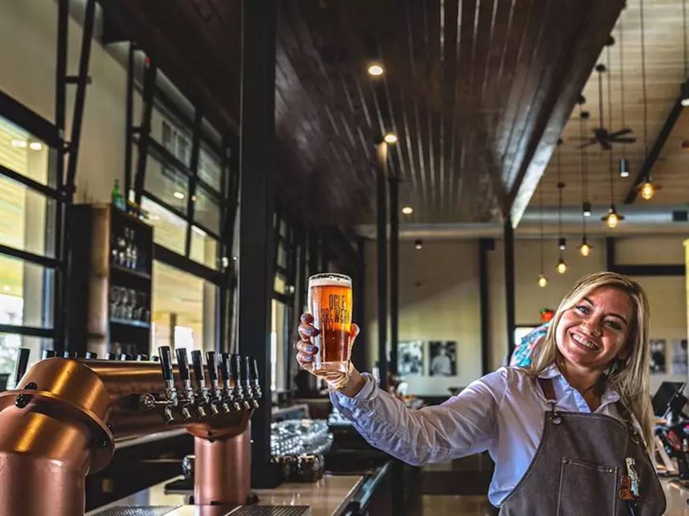 Bartender at Ogle Brewery