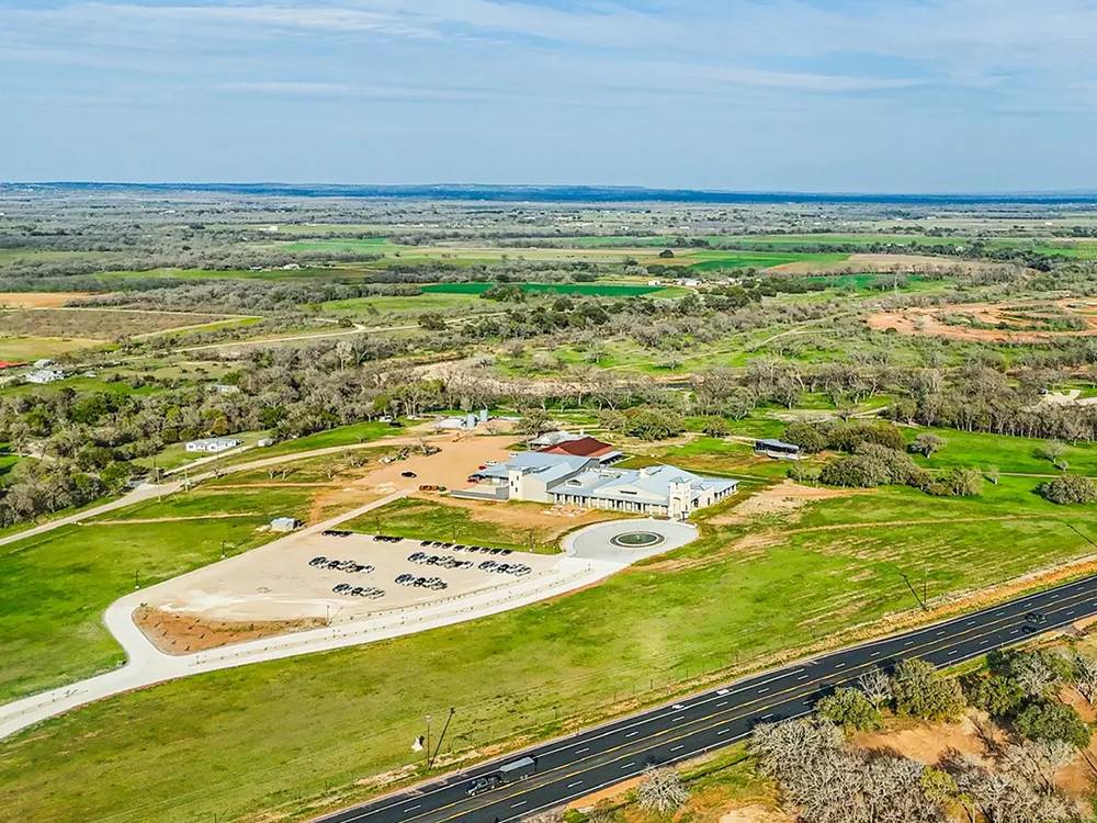 Aerial view of campground