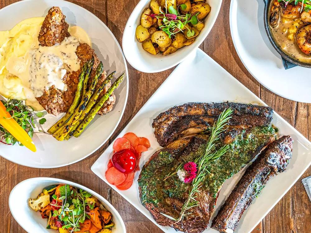 Dinner food served at 1894 restaurant