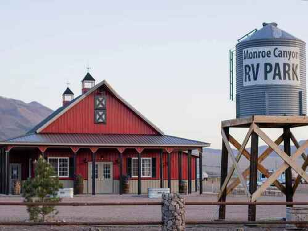 Office and small water tower at Monroe Canyon RV Park