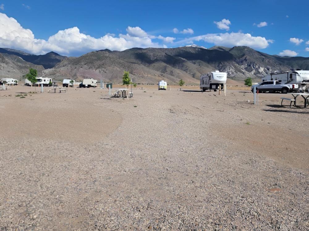 RVs parked in sites
