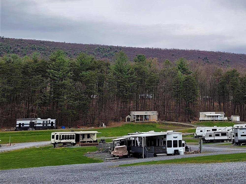 A view of the back in sites at JAMES CREEK RV RESORT BY RJOURNEY