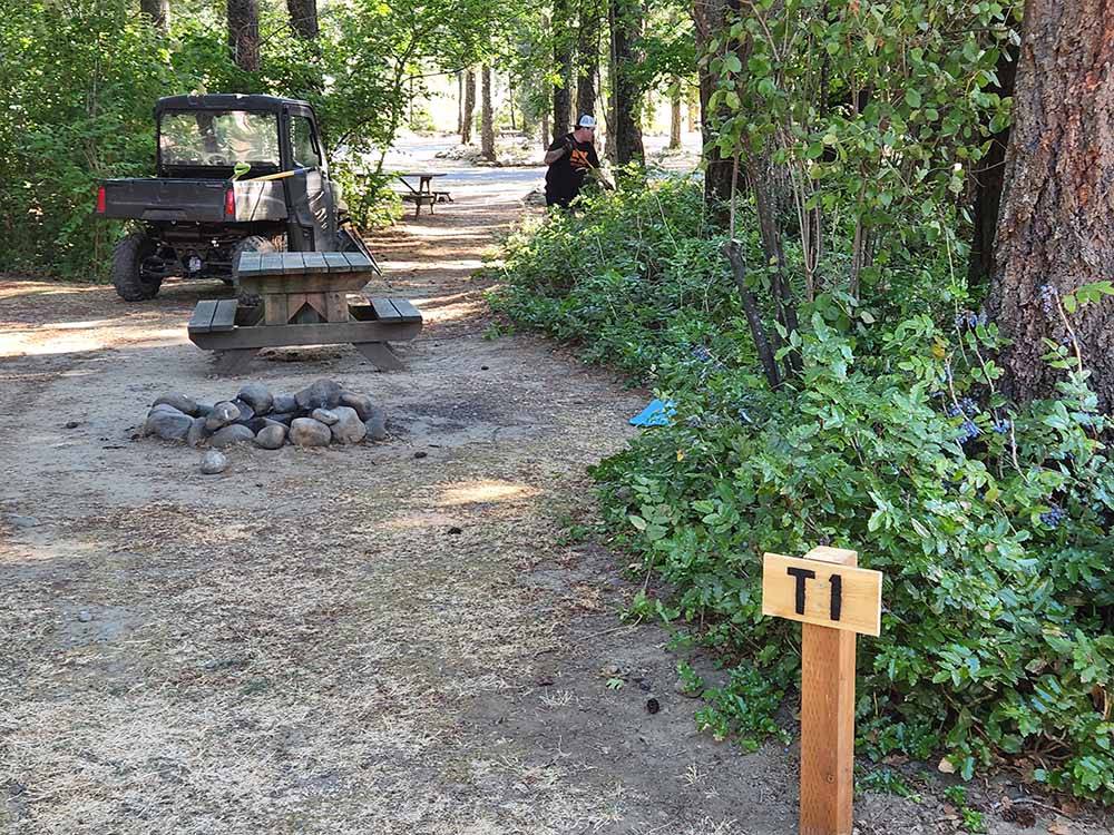 Camping site number T1 at LEWIS & CLARK CAMPGROUND & RV PARK