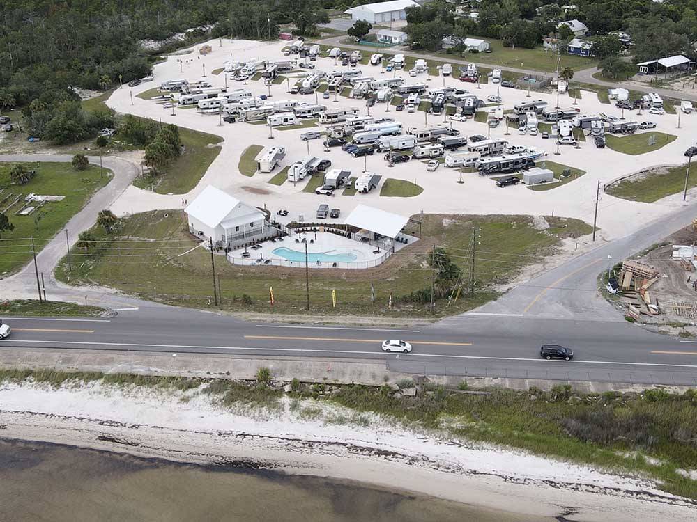 Aerial view of the campground at PORT ST JOE RV RESORT