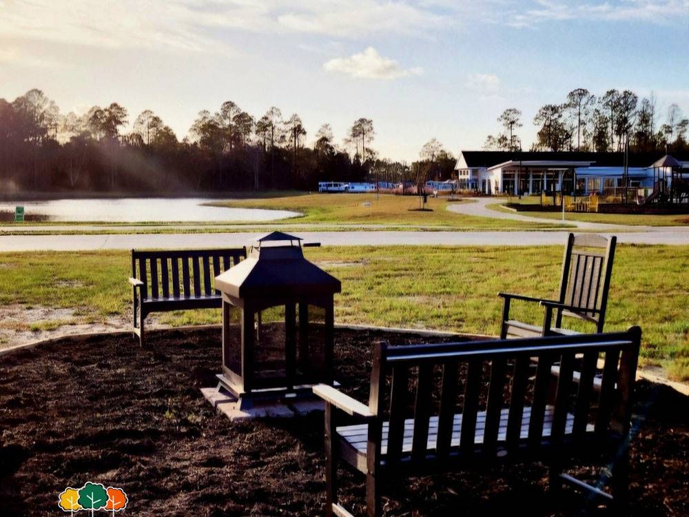 Chairs by the fire pit