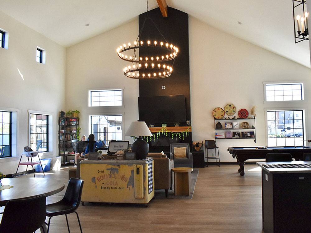 Inside the rec center