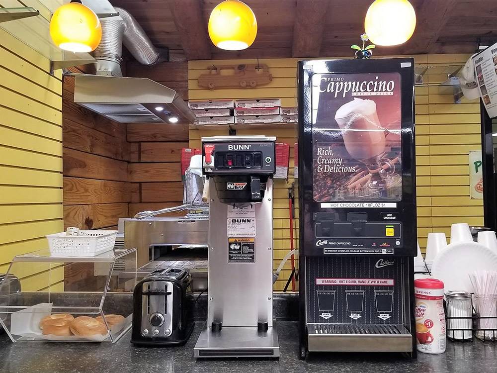 Coffee machine and bagels at ELKHART RV RESORT BY RJOURNEY