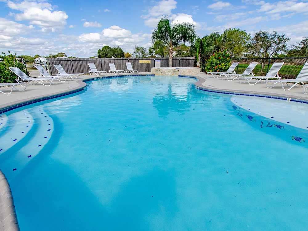 Close-up of large pool at PORT O'CONNOR RV PARK