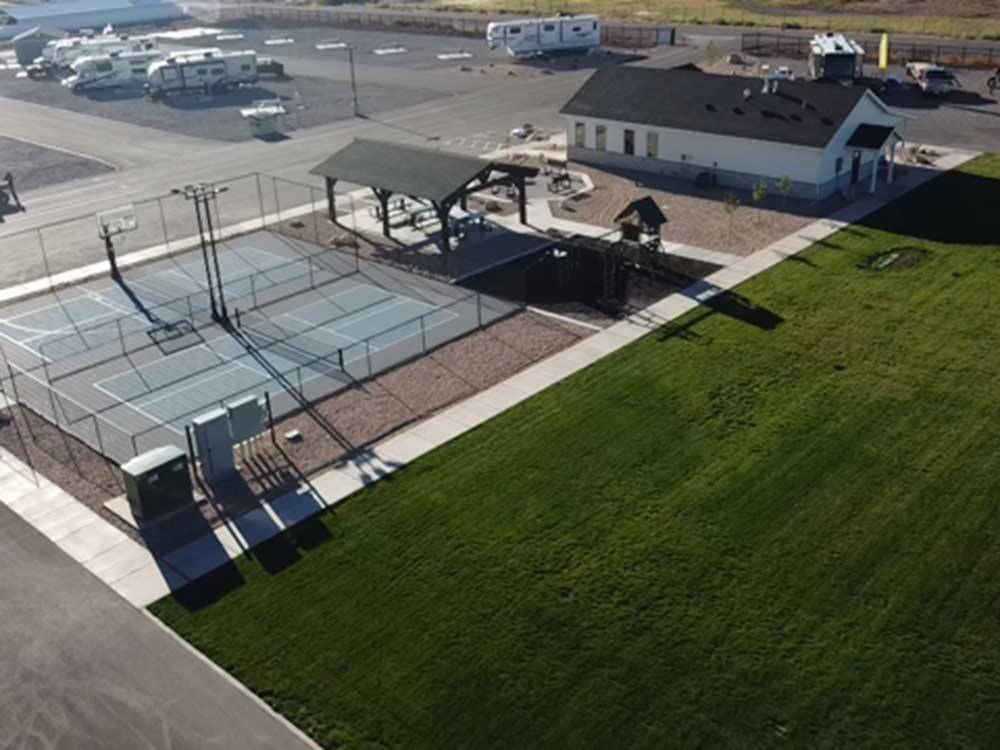 Aerial view of recreation area at VENTURE RV PARK