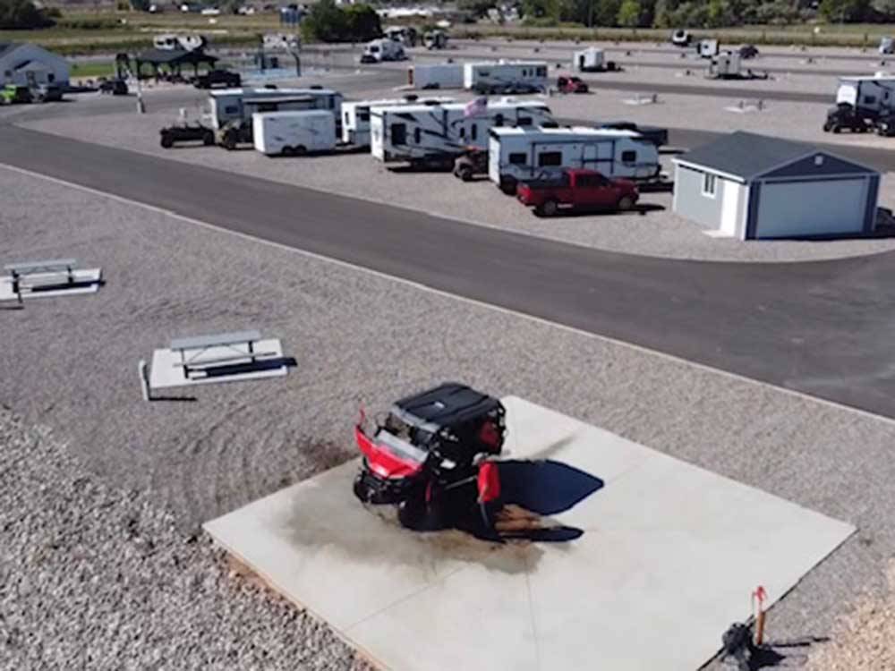 Open and occupied RV sites at VENTURE RV PARK