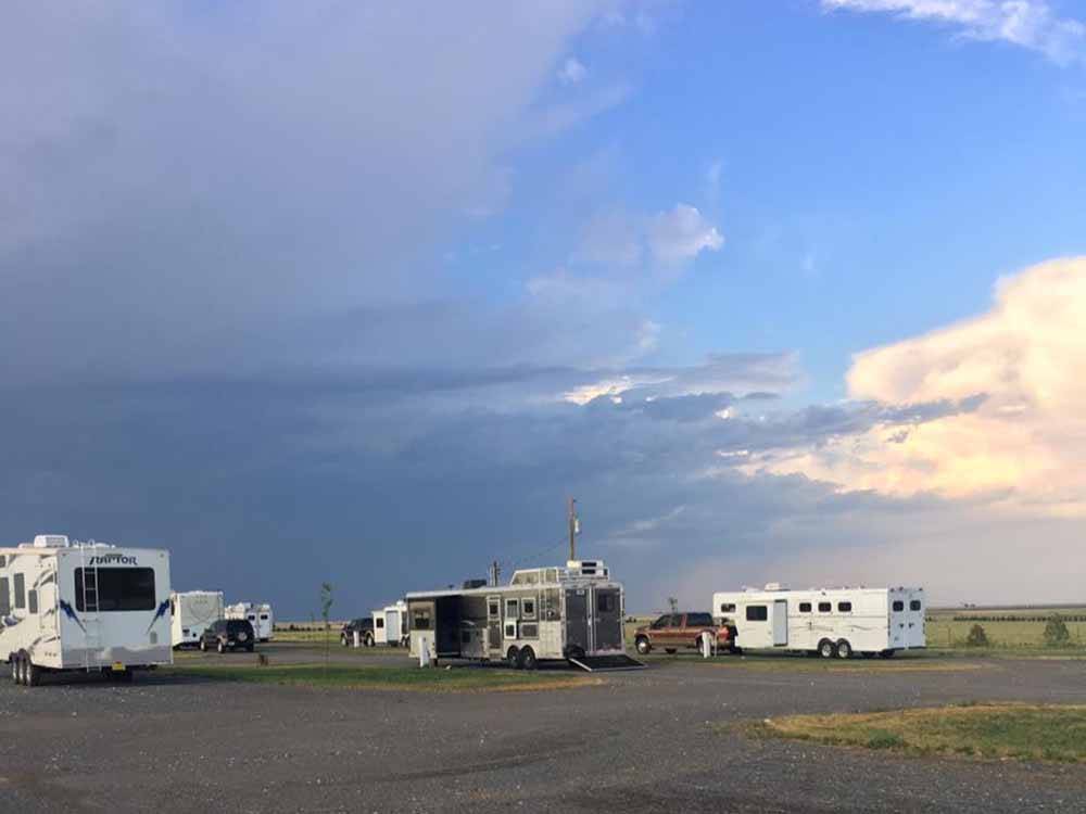 Campers in campsites at COYOTE KEETH'S RV PARK