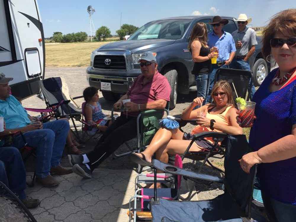 Group of people in chairs at COYOTE KEETH'S RV PARK