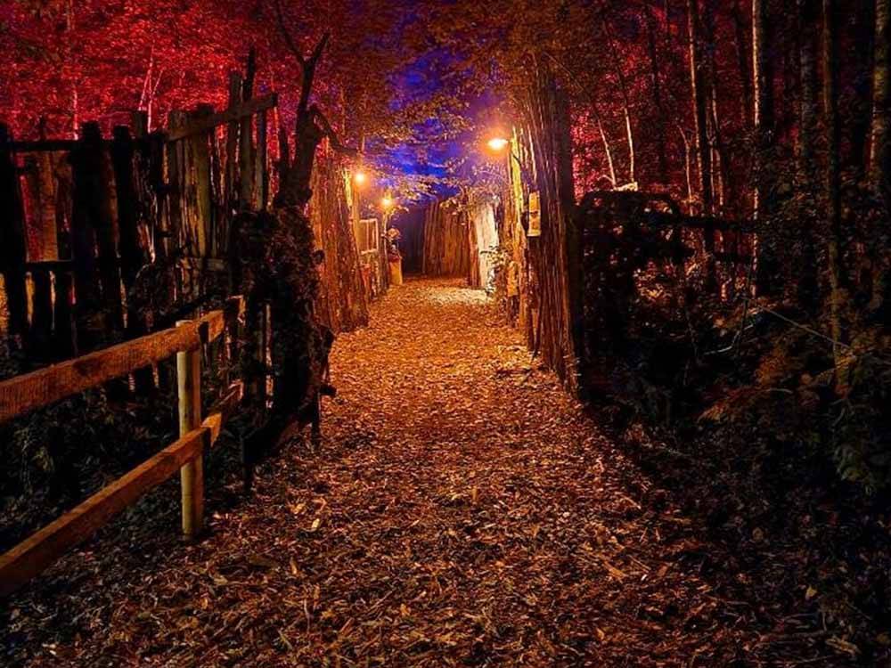 The entrance to Haunted Hill at RINGLER FAMILY CAMPGROUND