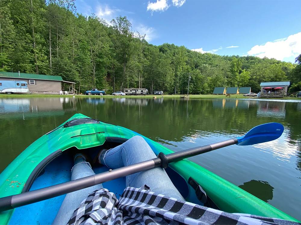 The view from a kayak