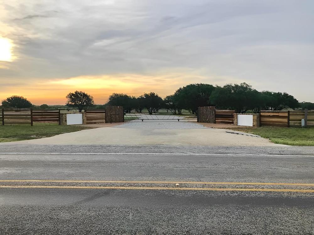 Sky view at entrance at Camp Pecan Bayou RV Park