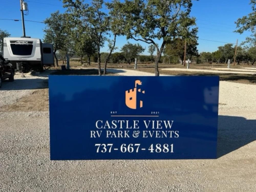 Park sign at Castle View RV Park