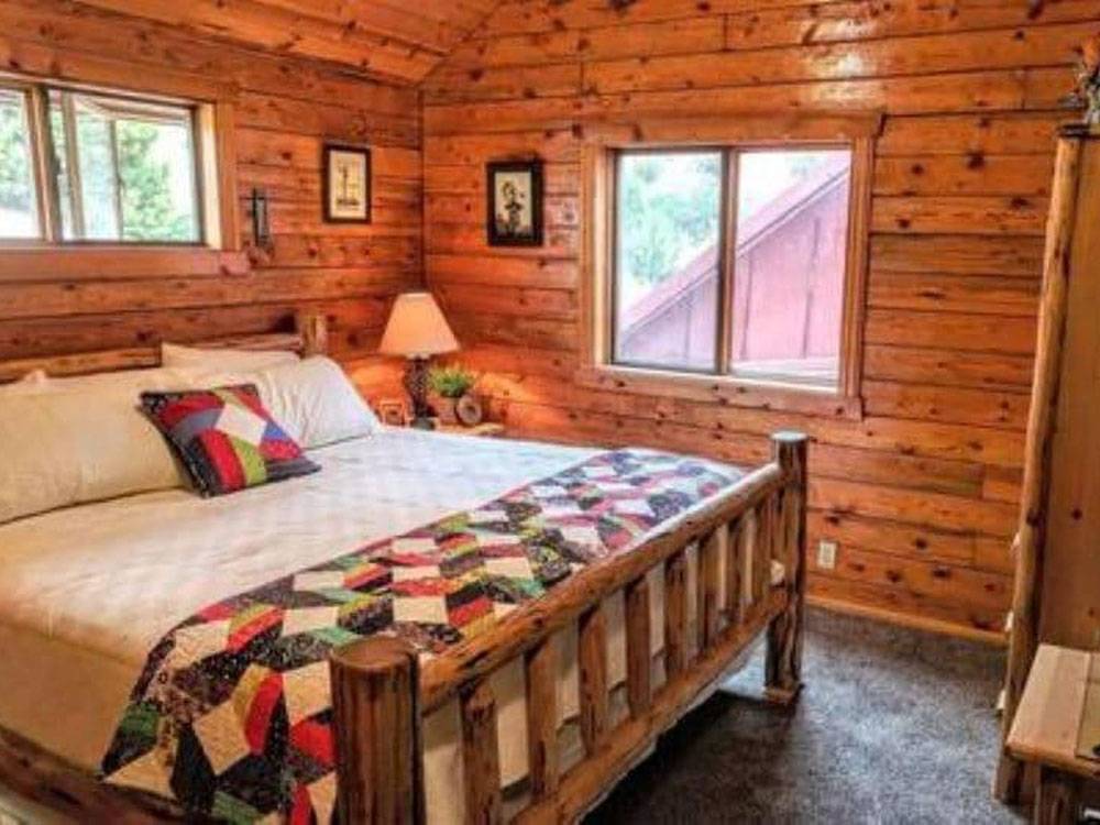 Bedroom inside a cabin