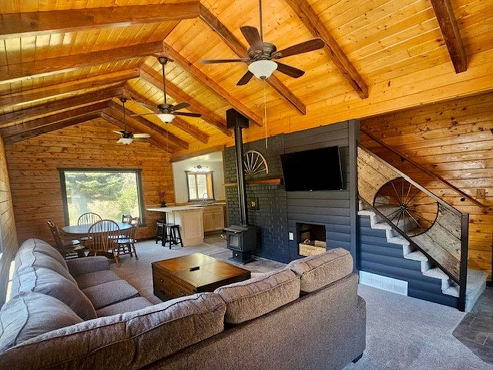 Living room inside the cabin