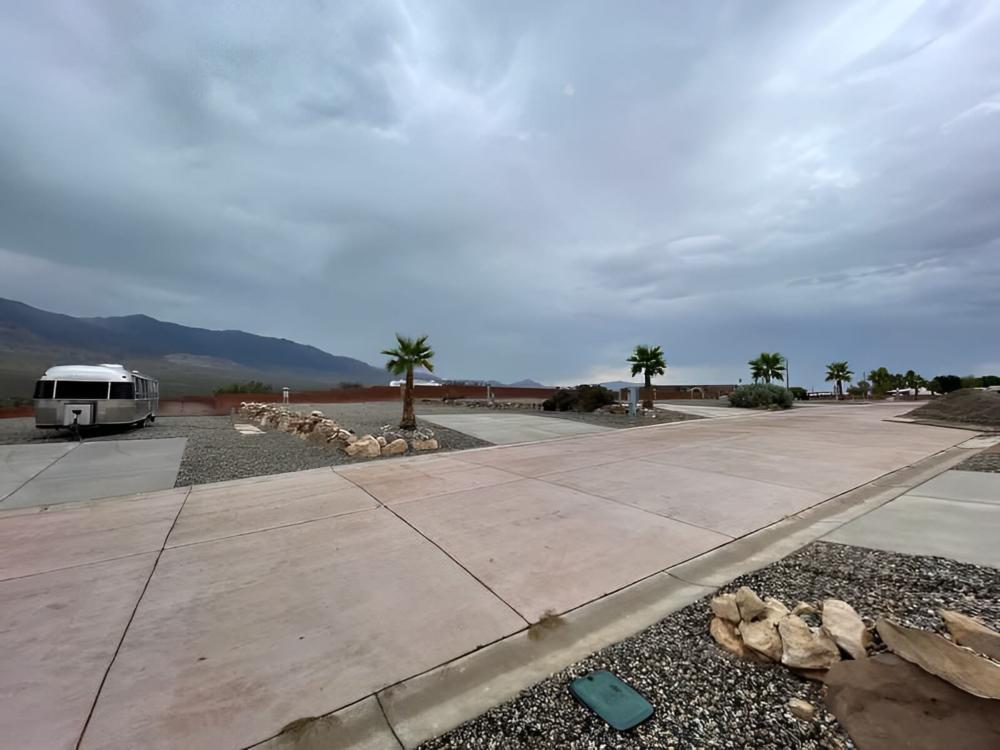 The road leading to RV sites