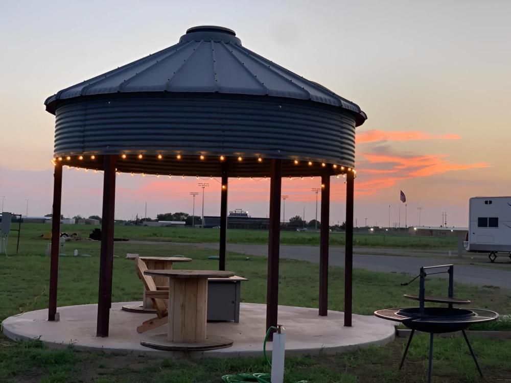 Seating area at site Back Forty RV Park