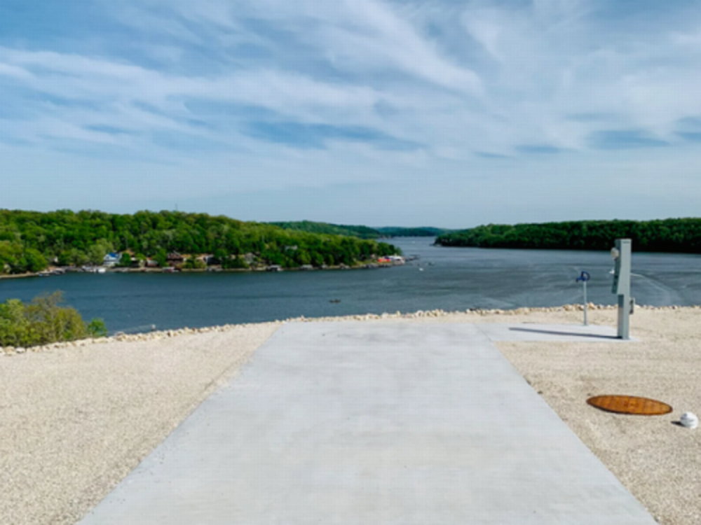 Paved, waterfront RV site