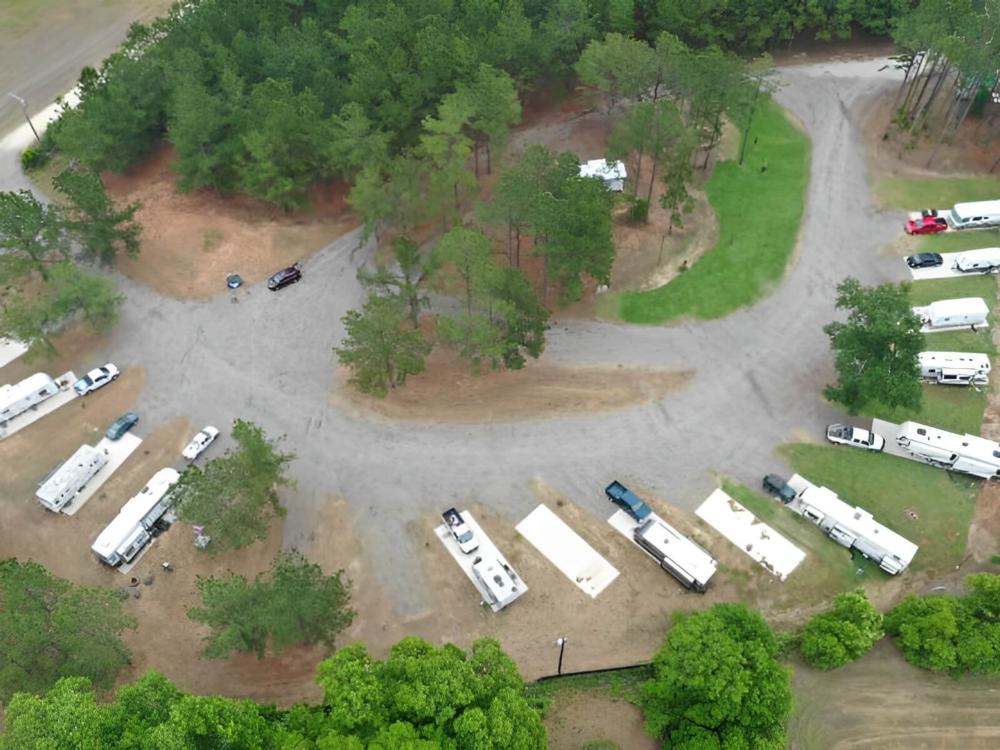Aerial view at Shady Pines RV Park