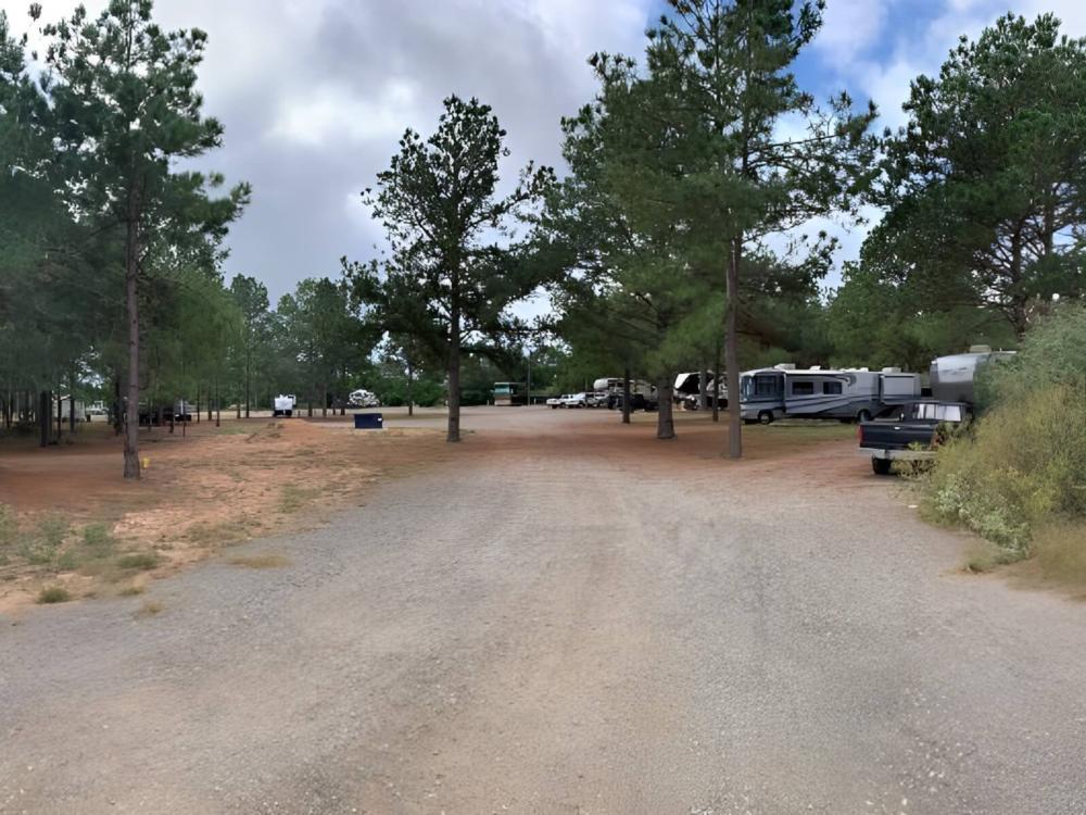 Driveway at site Sandy Pines RV Park