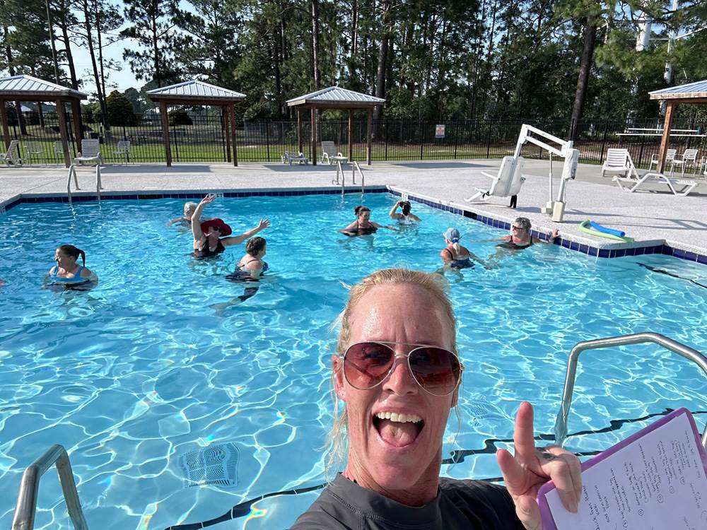 People at the pool