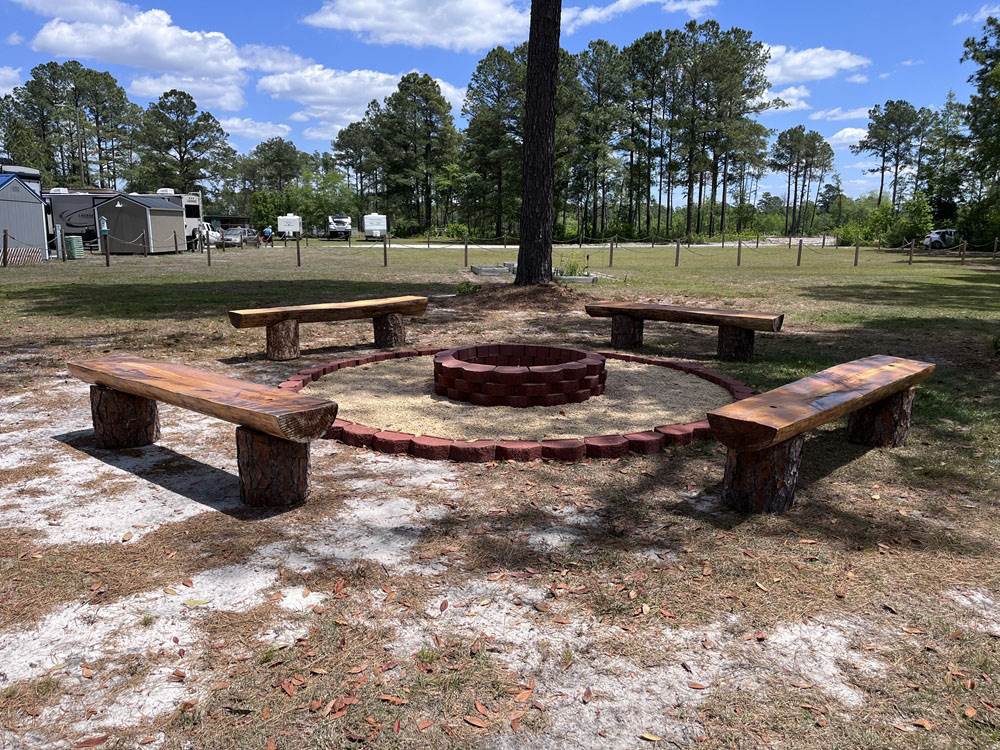 Benches around the firepit