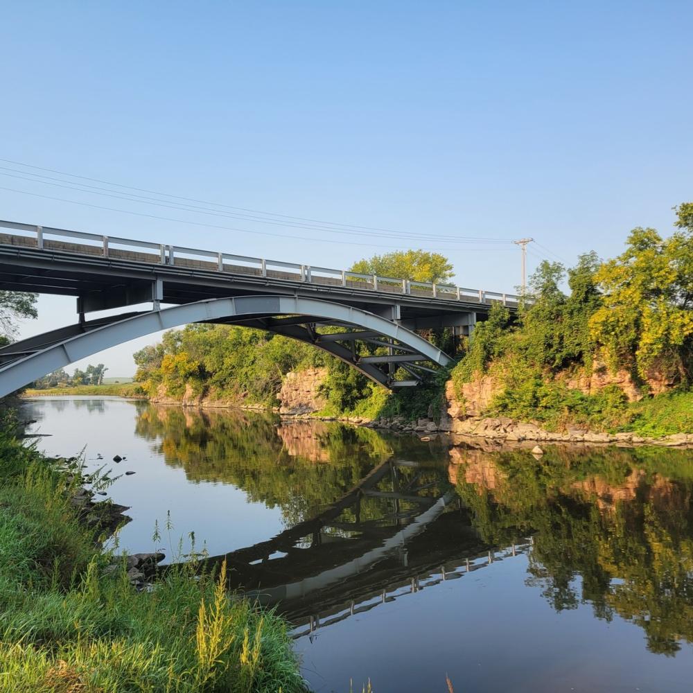 Bridge over water at Split Rock Park Campground