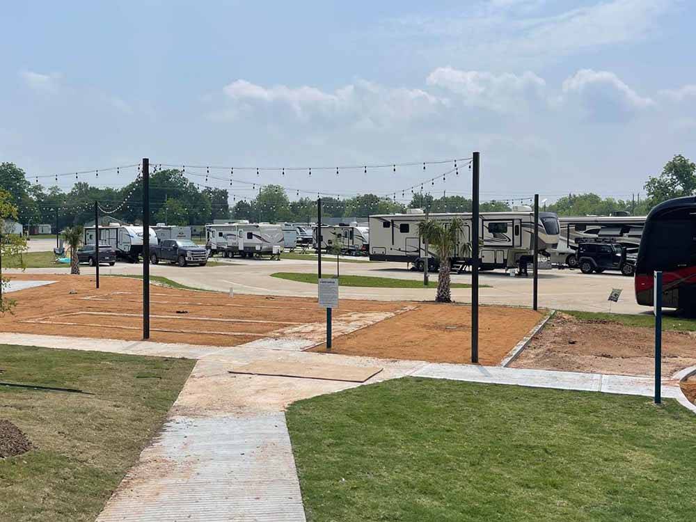 A view of the yard game area at JETSTREAM RV RESORT AT WHARTON