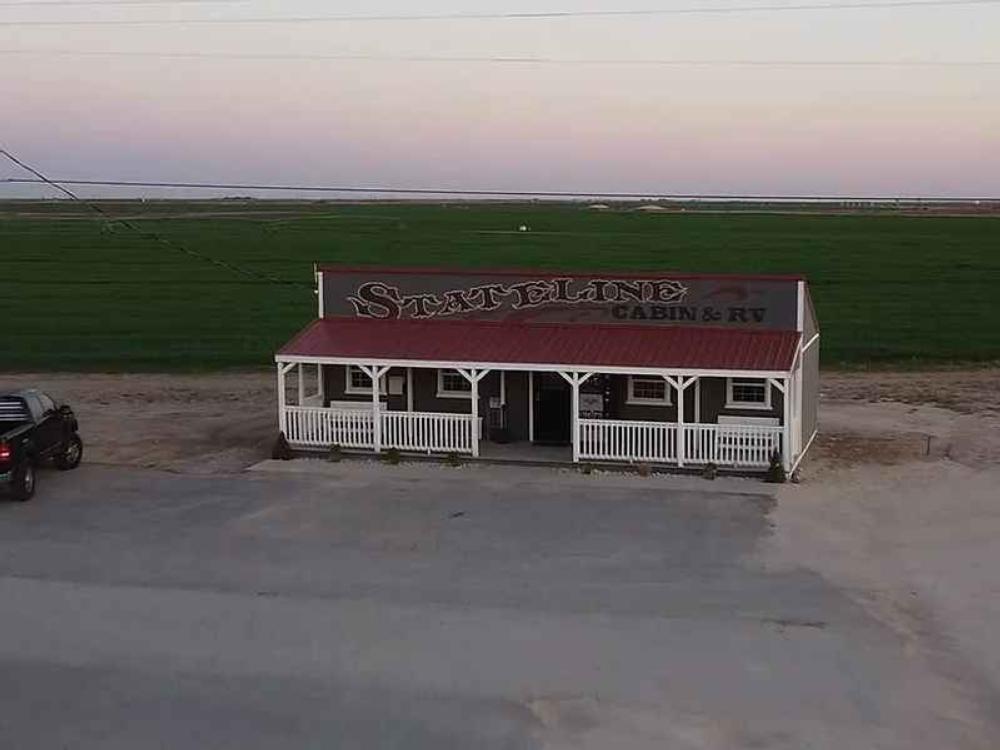 Aerial view of office at Stateline Cabins & RVs