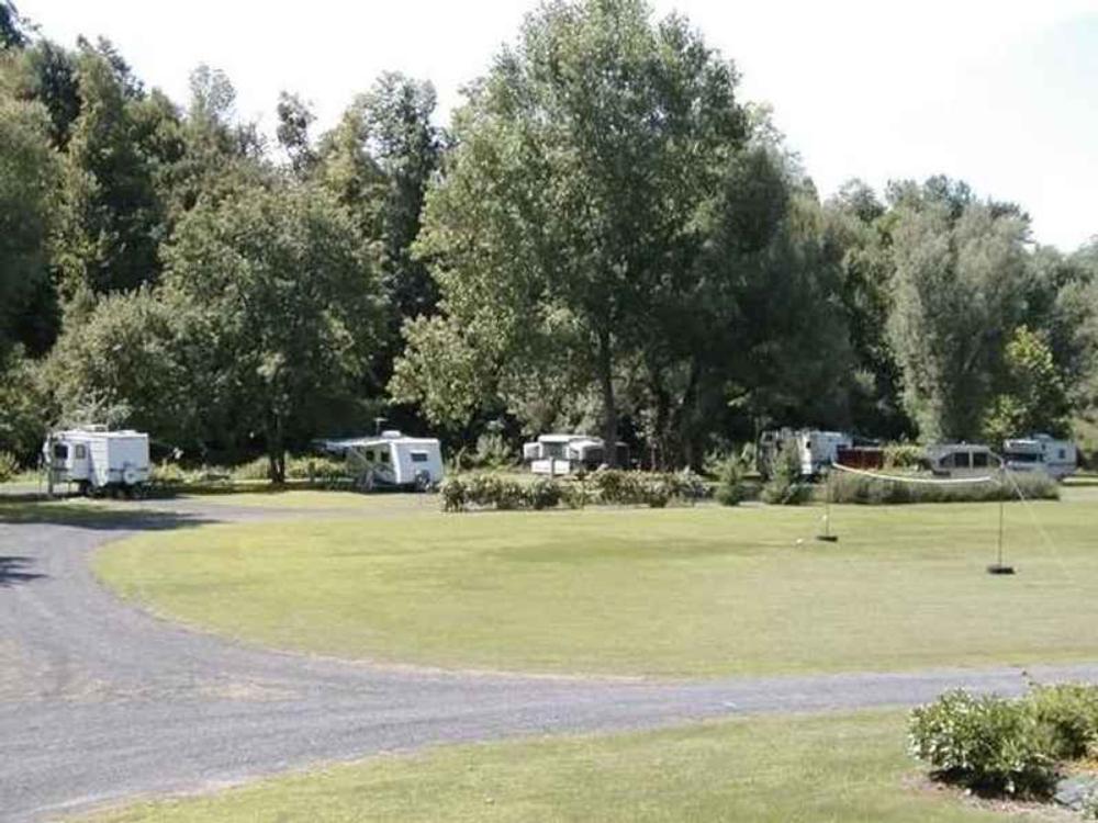 Trailers in a campground at SutterCreek Campground