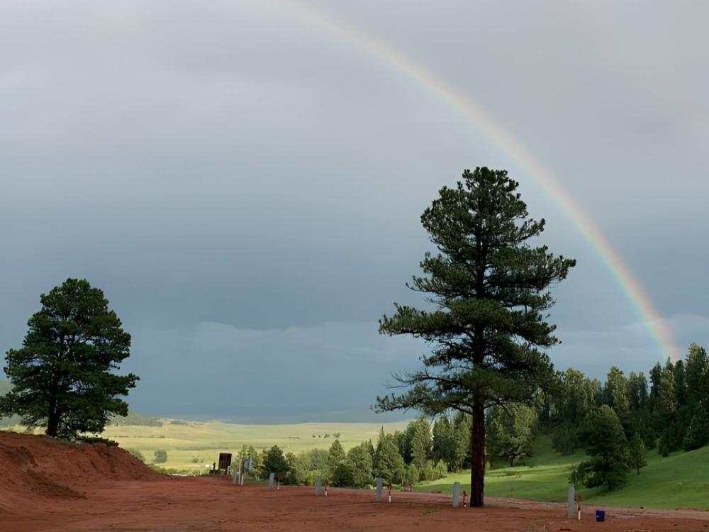 A rainbow at the campground
