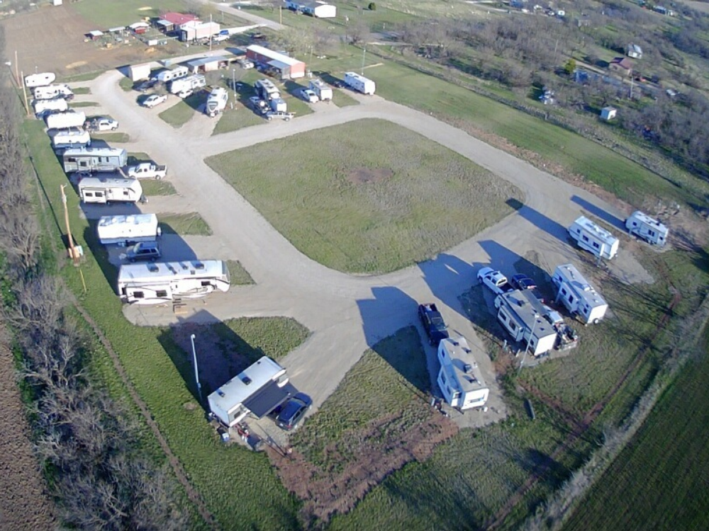 Aerial view of Campground at Dakota Lone Star RV Park