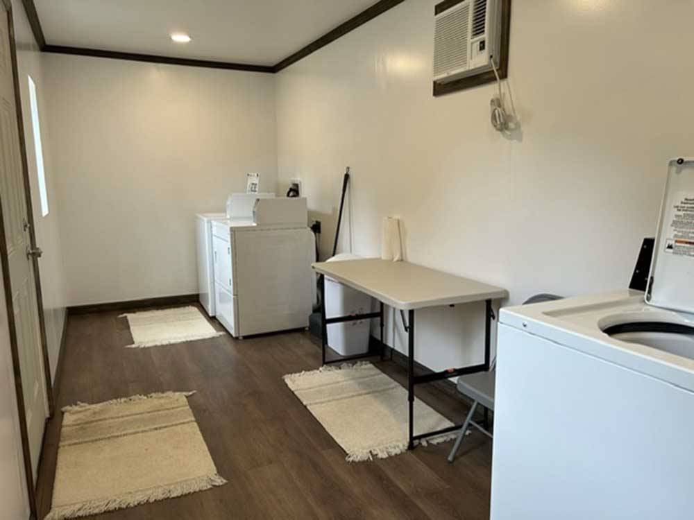 Inside of the very clean laundry room at MIDPOINT I-95 RV PARK