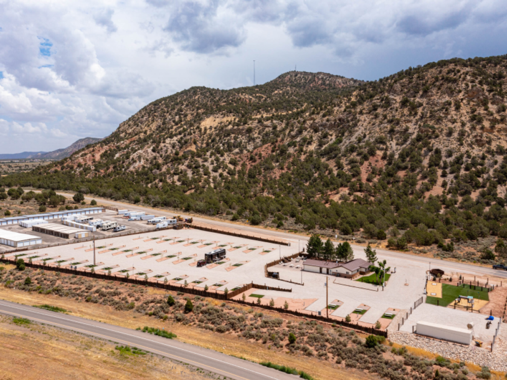 Aerial view of Campground at The Orchards at Kolob RV Resort