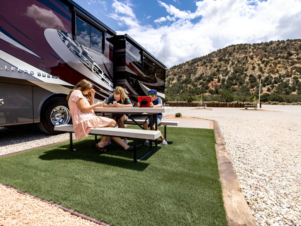 Aerial view of Campground at The Orchards at Kolob RV Resort