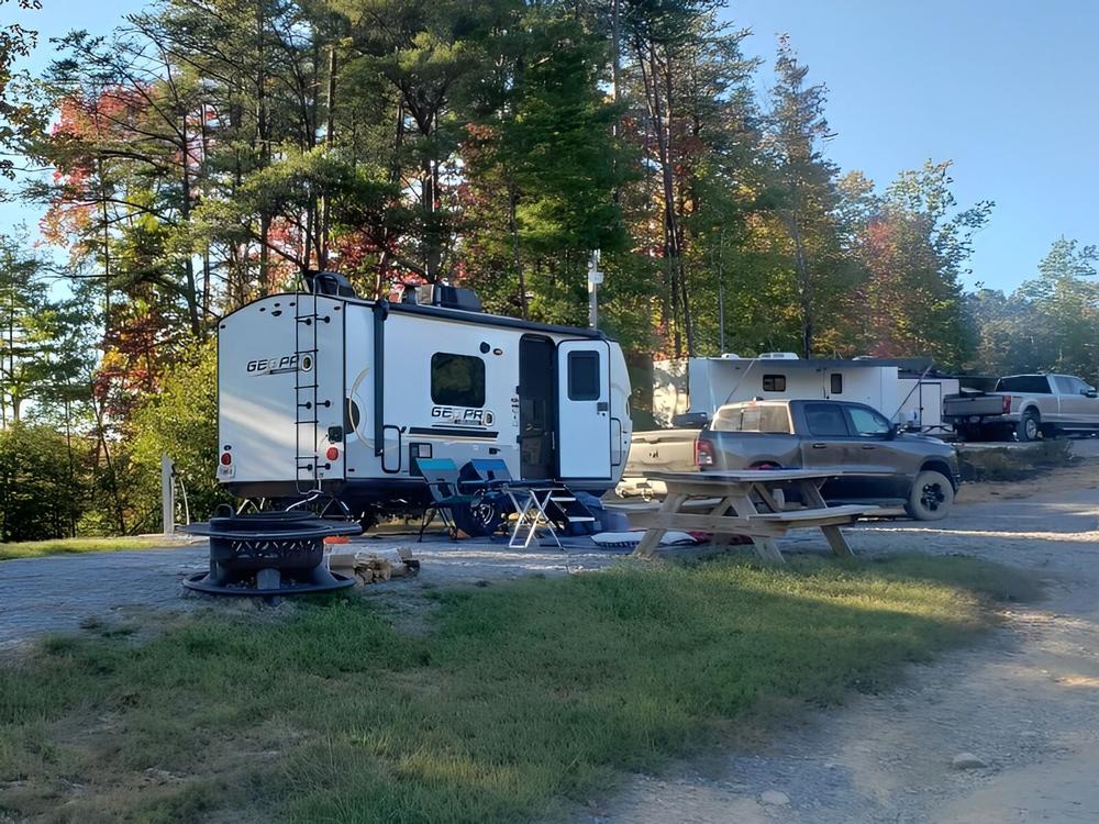 RV parked in a site