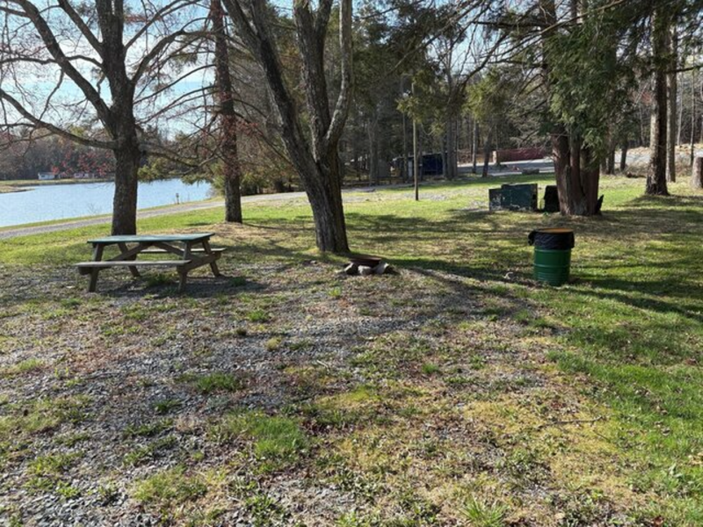 Campsite near the water at Wake in the Woods Aquapark & Campground