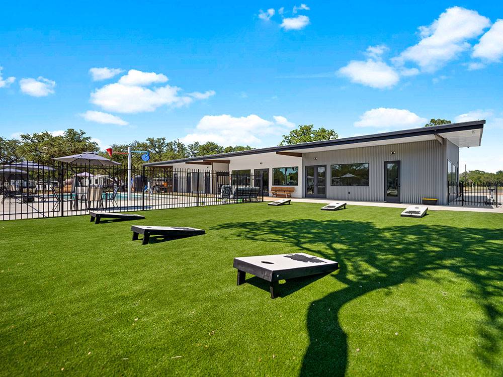 Cornhole area