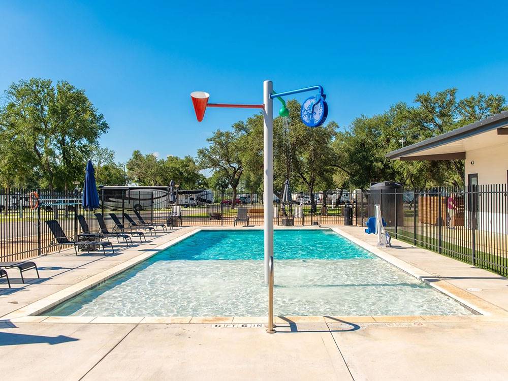 The pool area